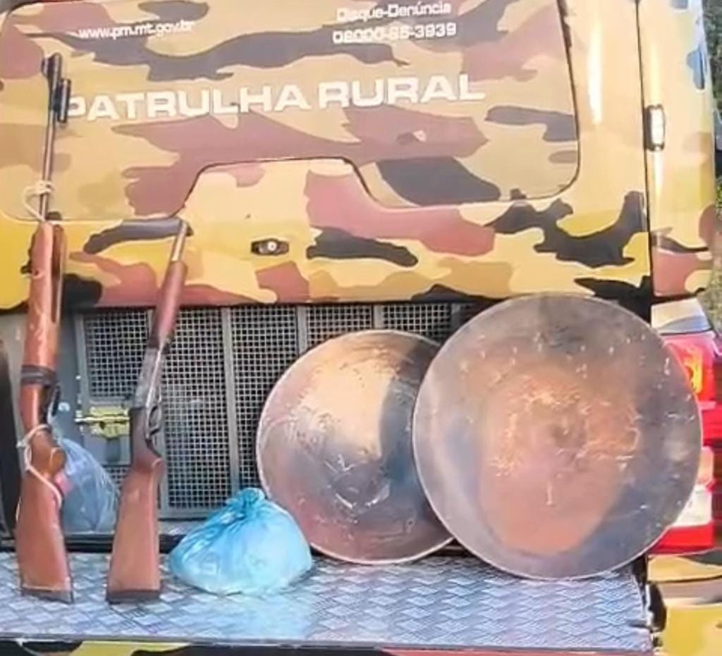 Patrulha Rural da PM fecha garimpo ilegal e prende três homens em Alta Floresta-MT