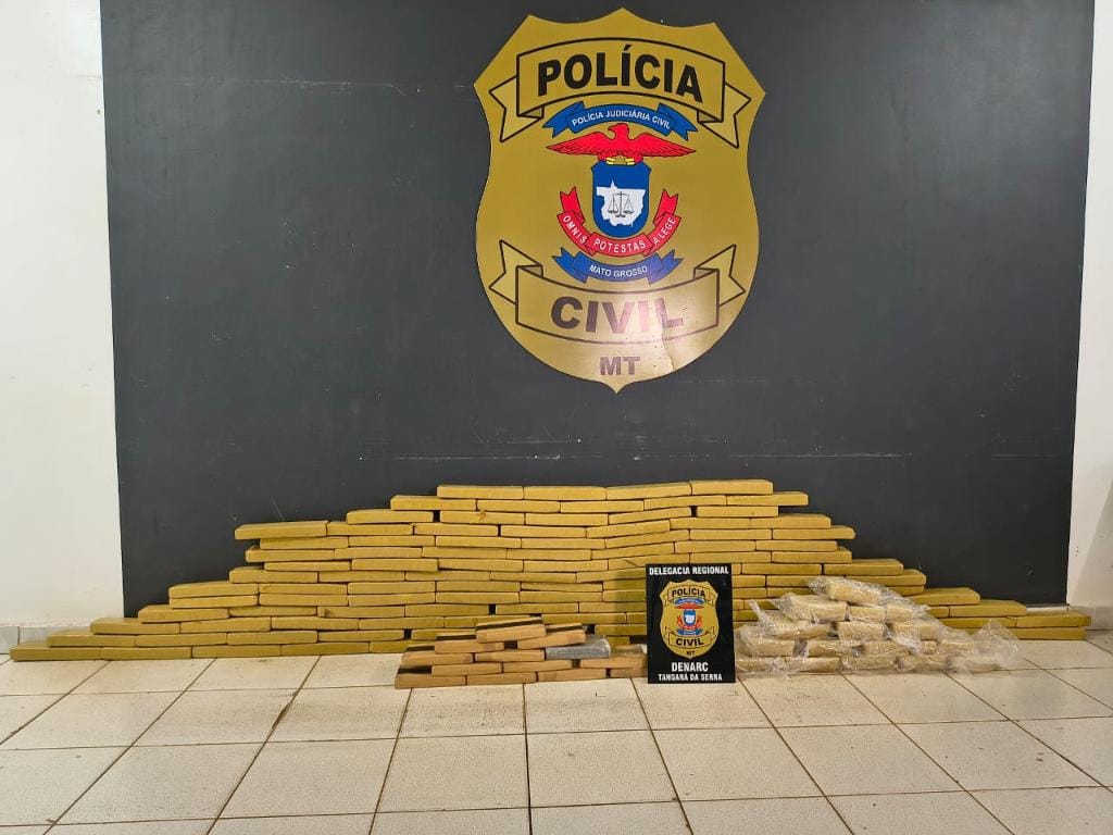 Polícia Civil prende quatro pessoas e apreende mais de 140 quilos de drogas em Tangará da Serra-MT