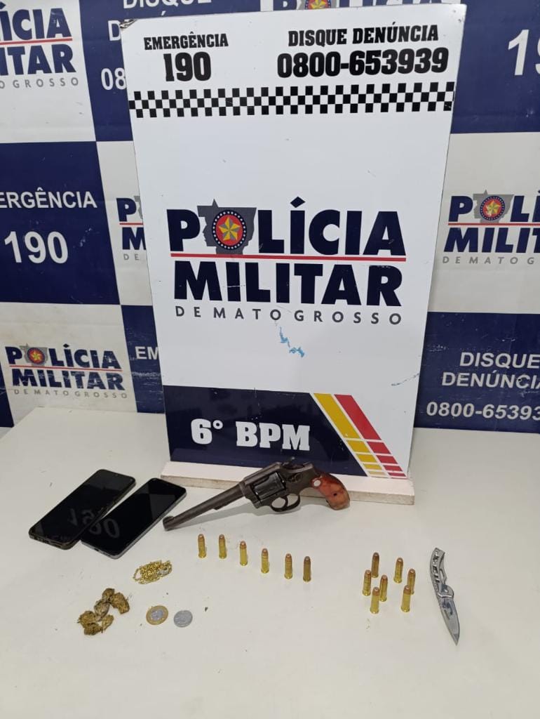Polícia Militar prende dois homens e apreende armas de fogo em Cáceres-MT