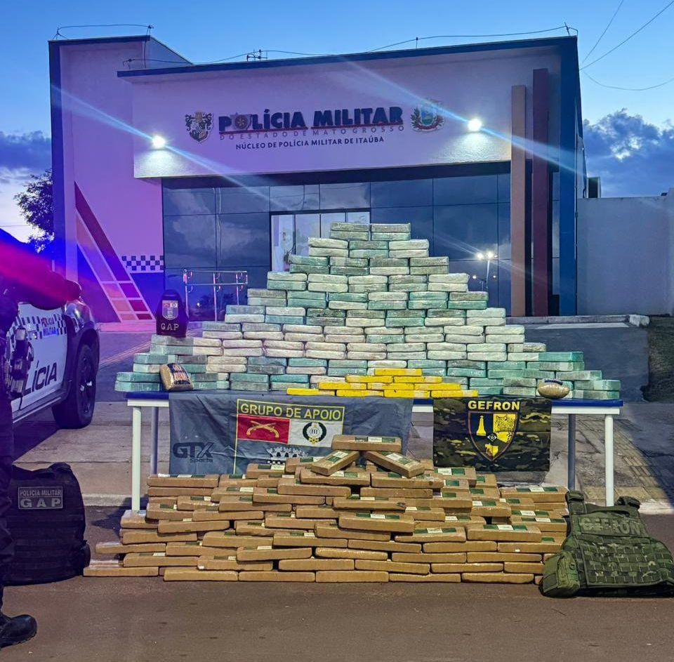 Forças de Segurança apreendem 398 tabletes de drogas em Itaúba-MT