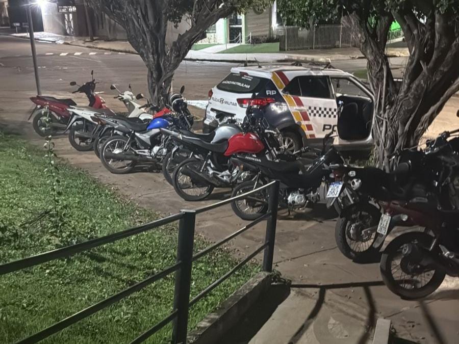 Polícia Militar apreende 12 motos e registra 121 infrações durante “rolezinho” em Jaciara-MT