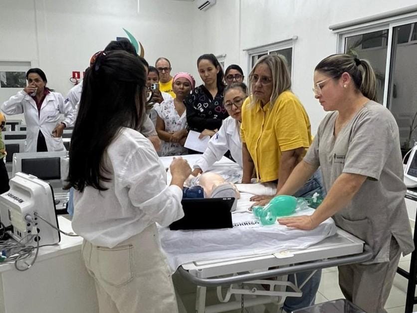 Equipe multidisciplinar do Hospital Regional de Sorriso-MT passa por capacitação em urgência pediátrica