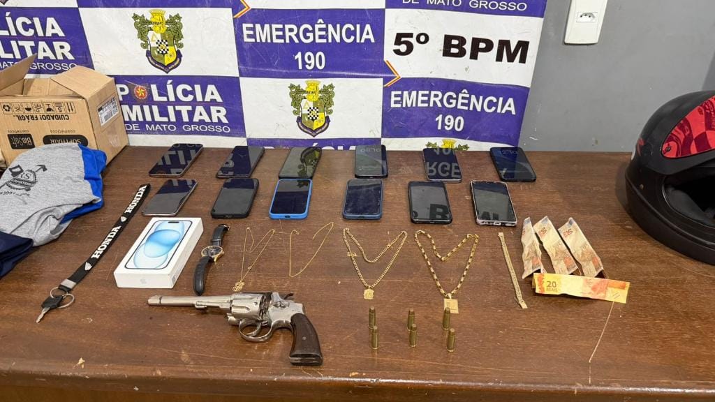 Dois homens são presos pela PM durante tentativa de roubo com reféns em Rondonópolis-MT