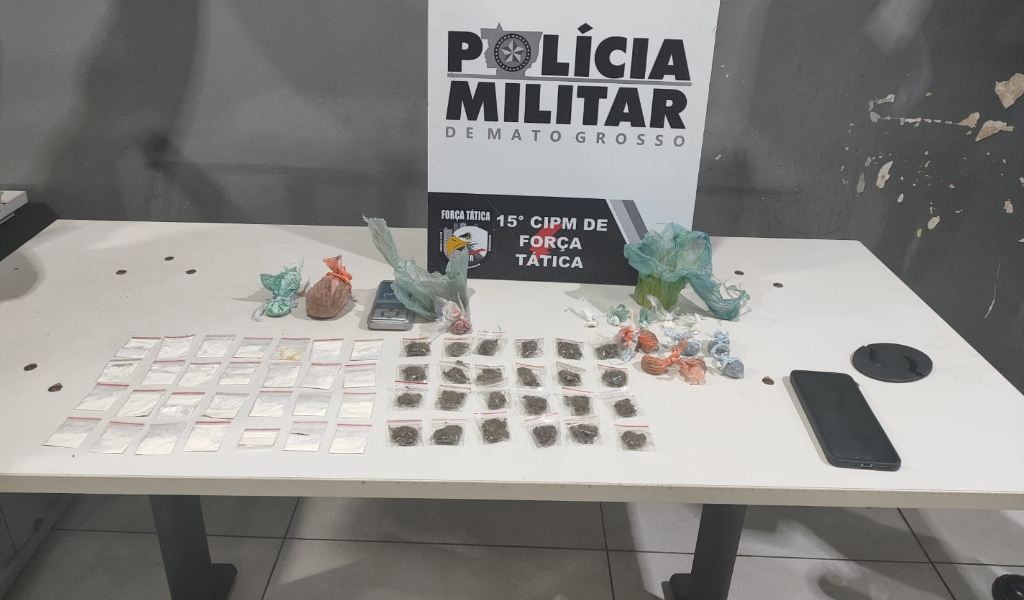 PM prende faccionados por tráfico de drogas e apreende 67 porções de entorpecentes