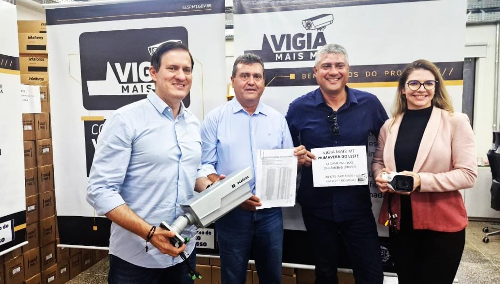 Parceria da Sesp com prefeitura garante mais 68 câmeras do Vigia Mais para Primavera do Leste-MT