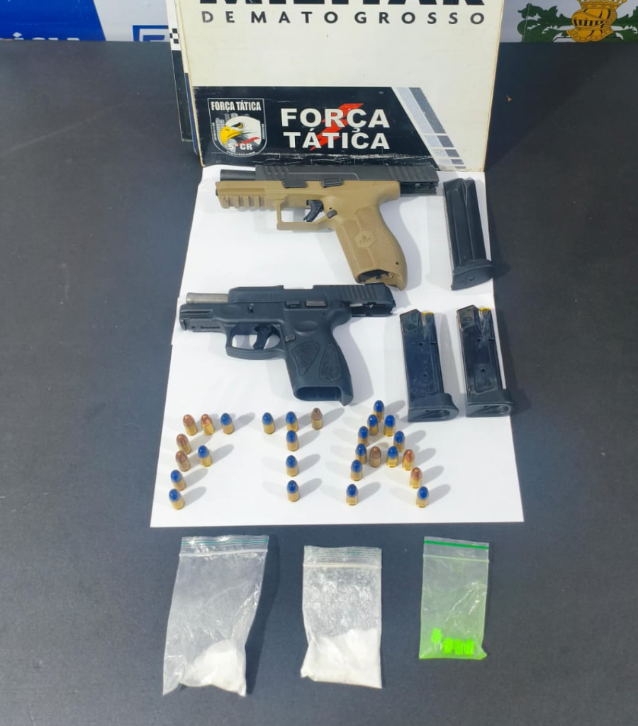 Força Tática prende dois homens por porte ilegal de arma de fogo em Barra do Garças-MT