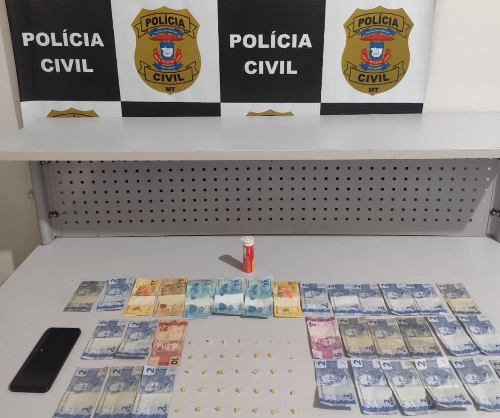 Polícia Civil prende traficante em flagrante durante cumprimento de mandado em Rondonópolis-MT