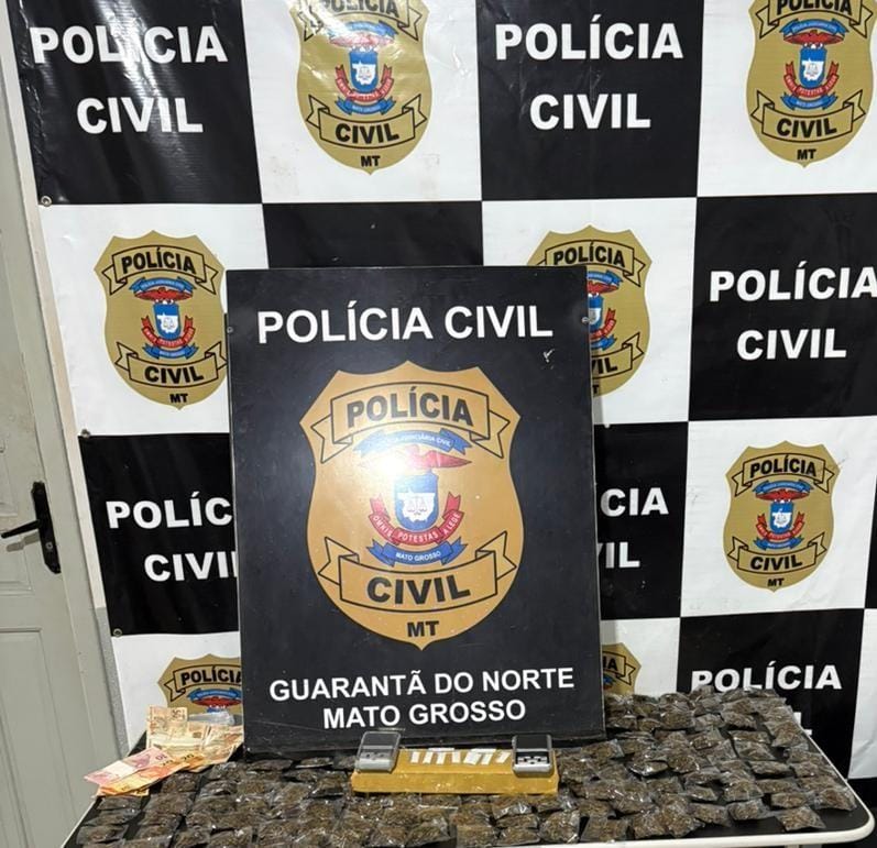 Polícia Civil prende homem suspeito de tráfico de drogas em Guarantã-MT