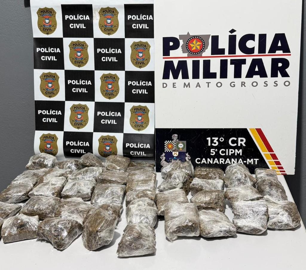 Polícias Civil e Militar prendem homem que comercializava drogas próximo à feira em Canarana-MT