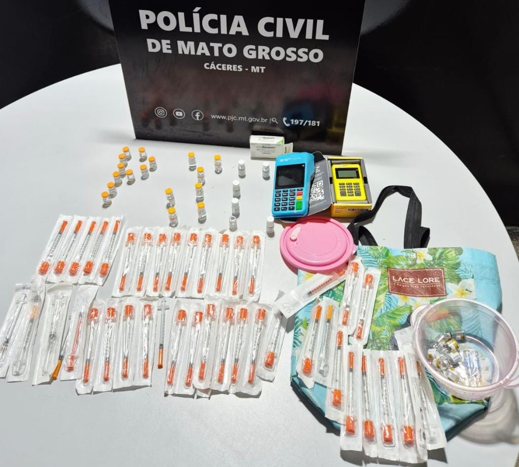 Polícia Civil cumpre buscas e apreende medicamentos emagrecedores importados irregularmente em Cáceres-MT