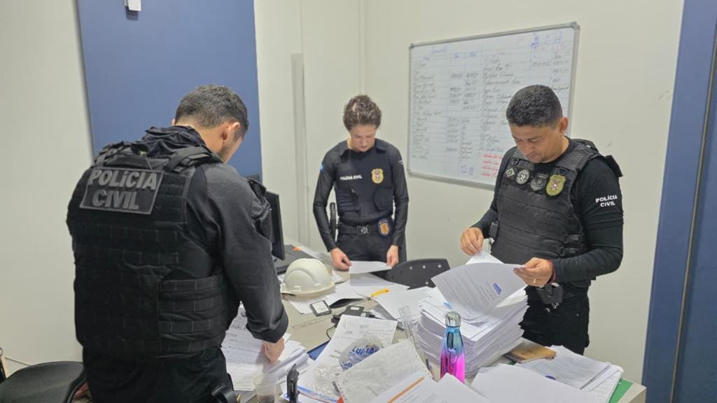 Polícia Civil cumpre ordens judiciais contra empresa investigada por fraude em obras de escolas em Guarantã do Norte-MT