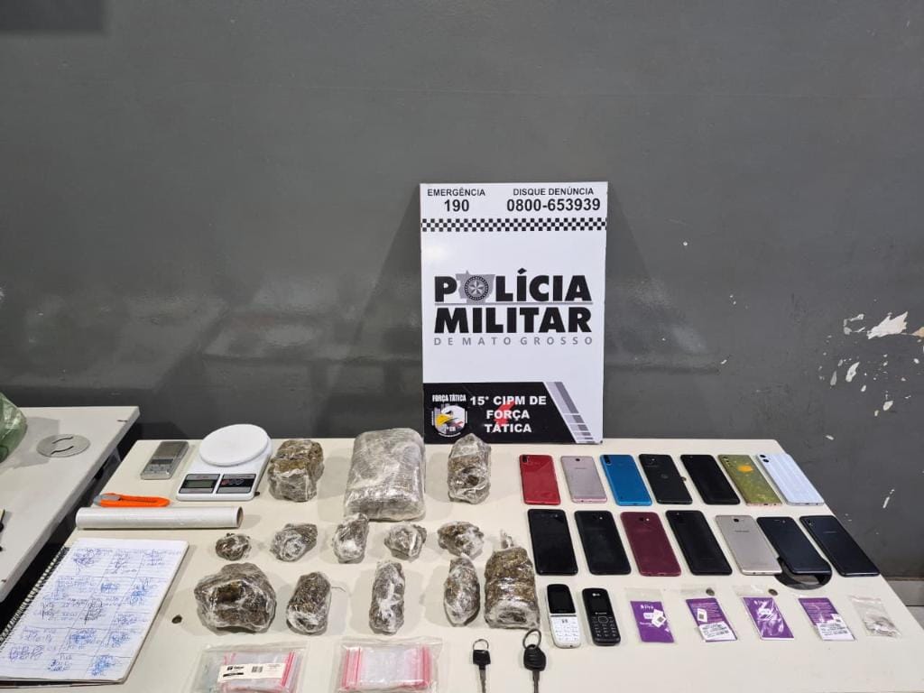Força Tática prende homem por tráfico de drogas e apreende porções de maconha em Várzea Grande-MT