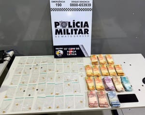 Força Tática prende homem por tráfico de drogas, apreende entorpecentes e R$3,8 mil em dinheiro