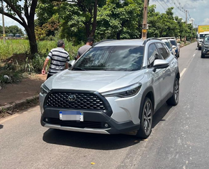 Vigia Mais MT auxilia PM e Ciopaer a prender suspeito de roubar Corolla em Cuiabá-MT