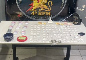 Polícia Militar de MT prende três homens e apreende mais de 200 porções de entorpecentes