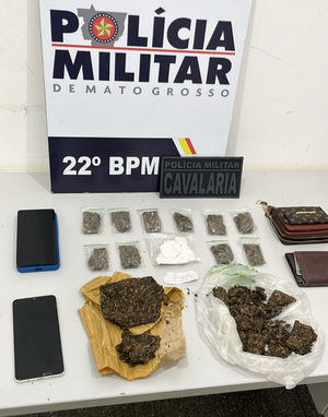 PM prende casal de faccionados por tráfico de drogas em Peixoto de Azevedo-MT