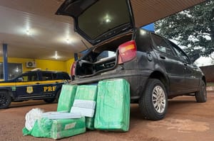 PRF apreende 103 Kg de maconha em Rio Brilhante (MS)